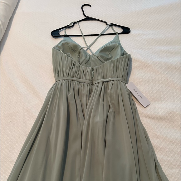 AZAZIE BLYTHE
A-Line Pleated Chiffon Floor-Length Dress Agave
Size: 4  (NWT) - Picture 11 of 13
